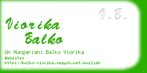 viorika balko business card
